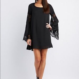 Charlotte Russe Lace Bell Sleeved Dress